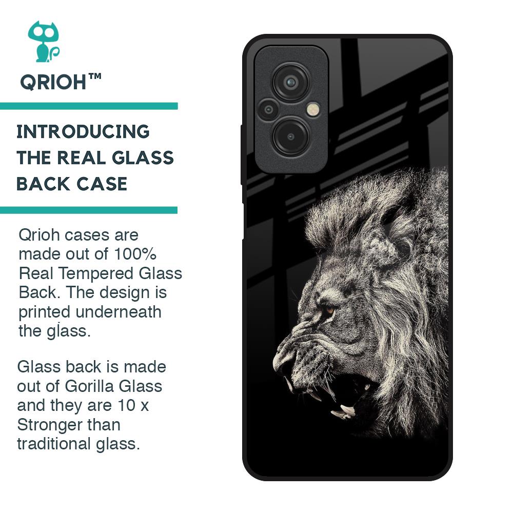 Brave Lion Glass Case for Redmi 11 Prime