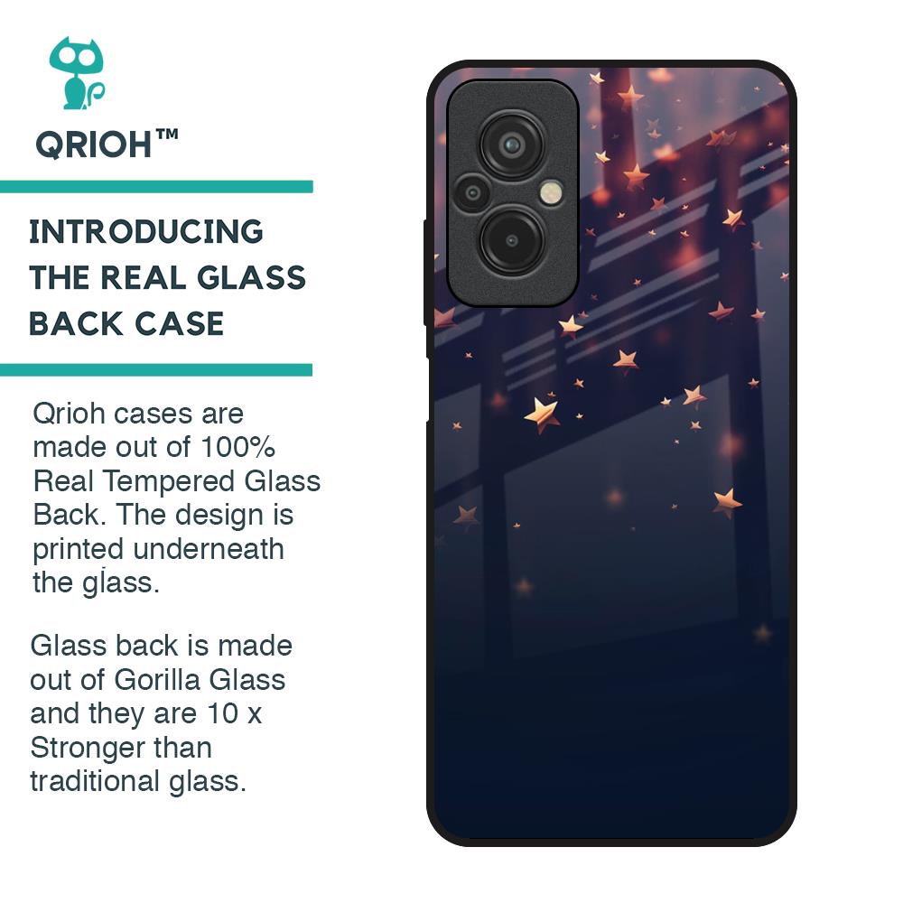 Falling Stars Glass Case For Redmi 11 Prime