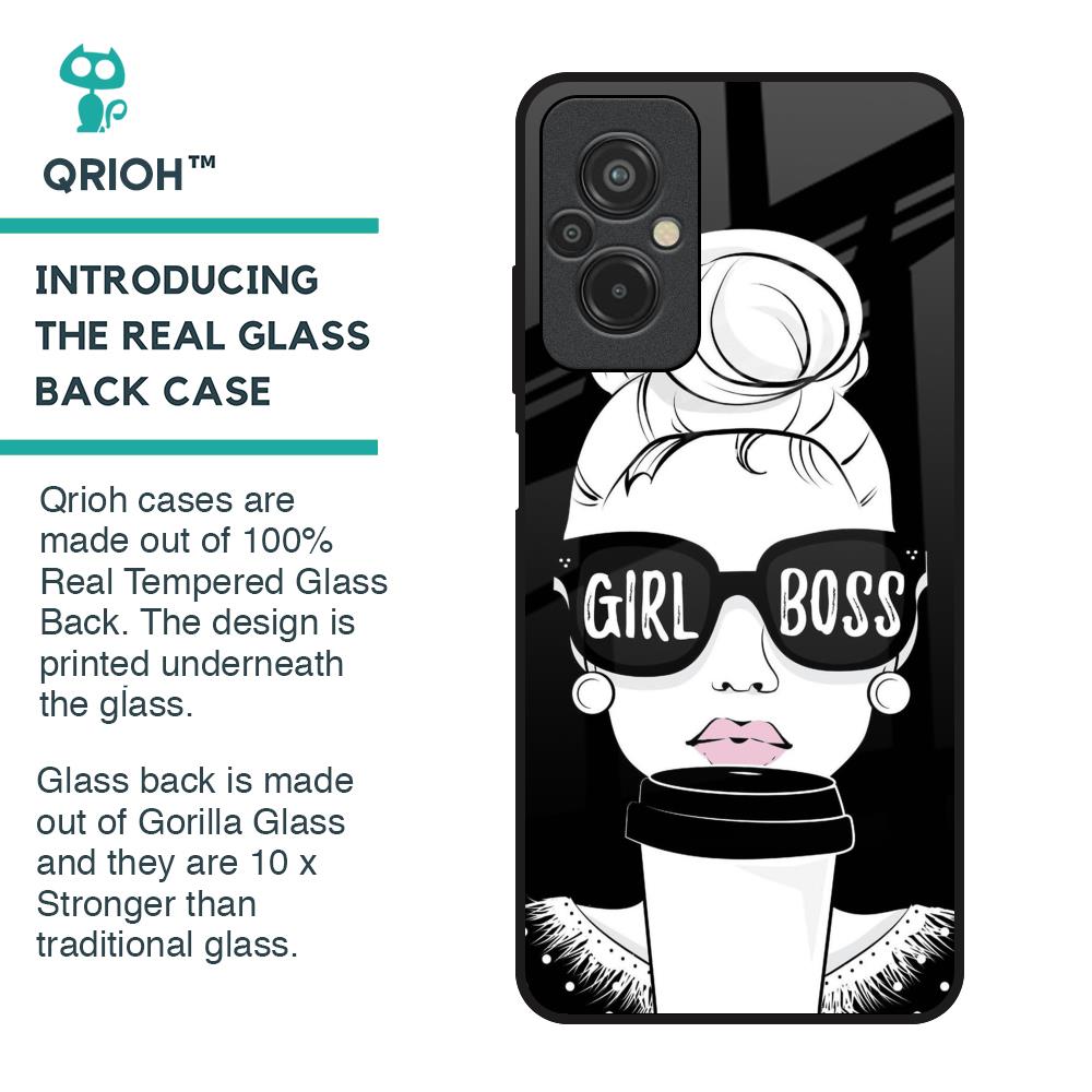 Girl Boss Glass Case For Redmi 11 Prime