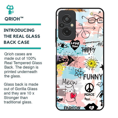 Just For You Glass Case For Redmi 11 Prime