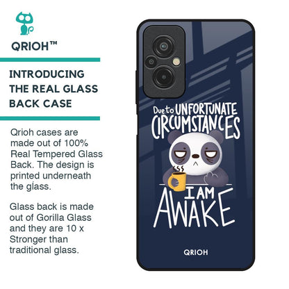Struggling Panda Glass Case for Redmi 11 Prime
