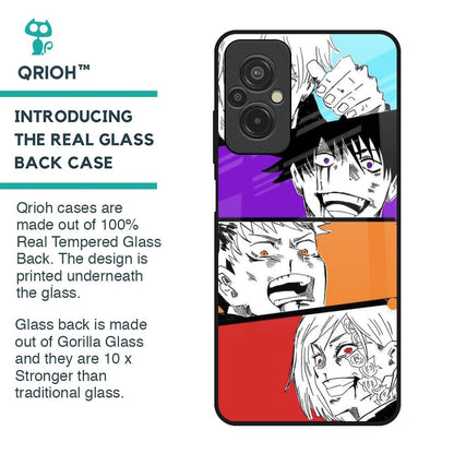 Anime Sketch Glass Case for Redmi 11 Prime