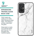 Modern White Marble Glass Case for Redmi 11 Prime