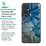 Blue Cool Marble Glass Case for Redmi 11 Prime