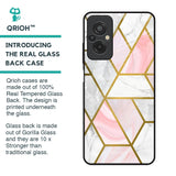 Geometrical Marble Glass Case for Redmi 11 Prime