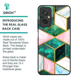 Seamless Green Marble Glass Case for Redmi 11 Prime