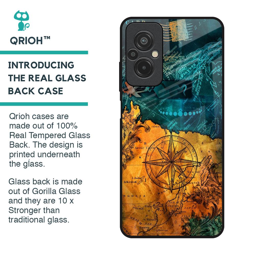 Architecture Map Glass Case for Redmi 11 Prime