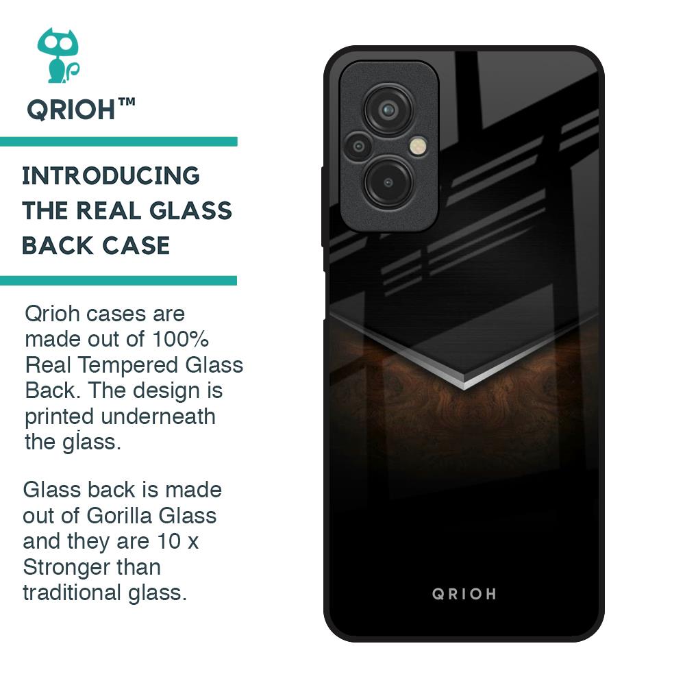 Dark Walnut Glass Case for Redmi 11 Prime