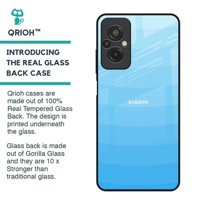 Wavy Blue Pattern Glass Case for Redmi 11 Prime