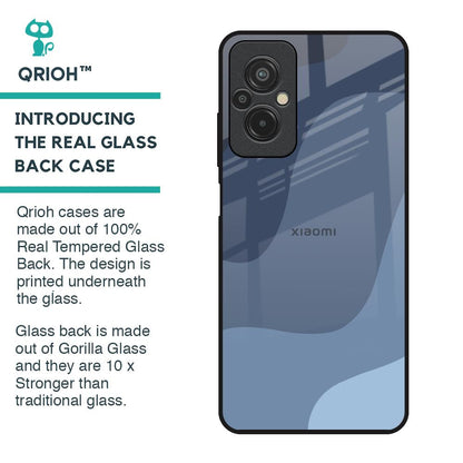 Navy Blue Ombre Glass Case for Redmi 11 Prime