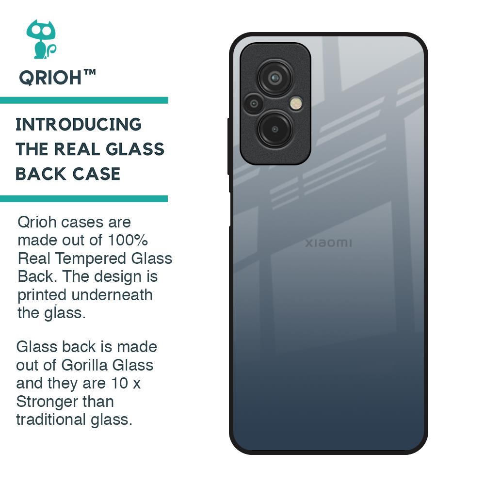Smokey Grey Color Glass Case For Redmi 11 Prime