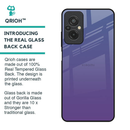 Indigo Pastel Glass Case For Redmi 11 Prime