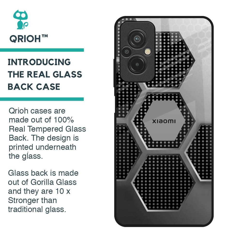 Hexagon Style Glass Case For Redmi 11 Prime