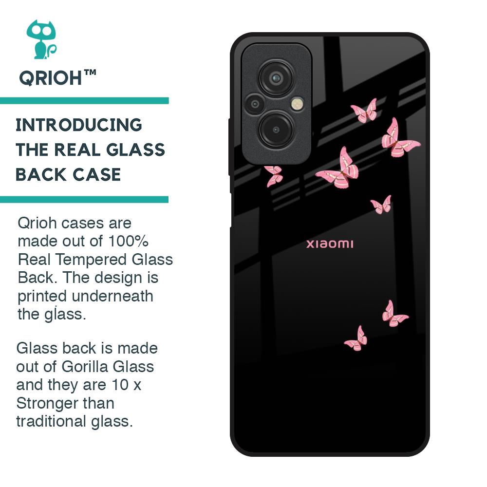Fly Butterfly Glass Case for Redmi 11 Prime