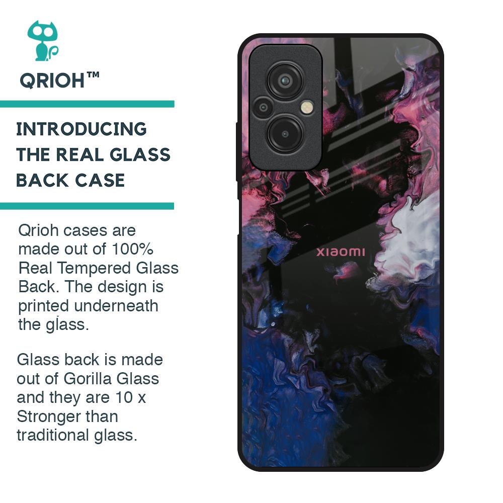 Smudge Brush Glass case for Redmi 11 Prime