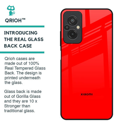 Blood Red Glass Case for Redmi 11 Prime