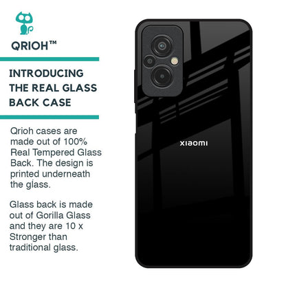 Jet Black Glass Case for Redmi 11 Prime