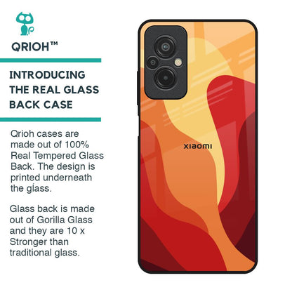 Magma Color Pattern Glass Case for Redmi 11 Prime