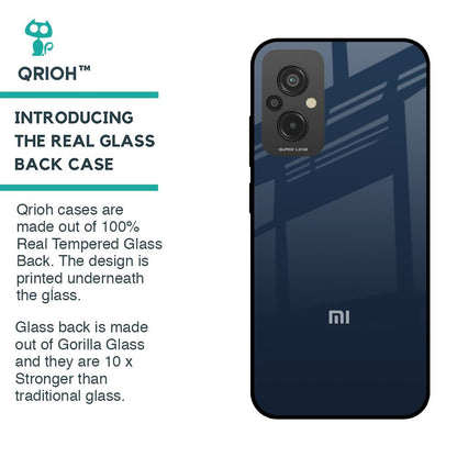Overshadow Blue Glass Case For Redmi 11 Prime