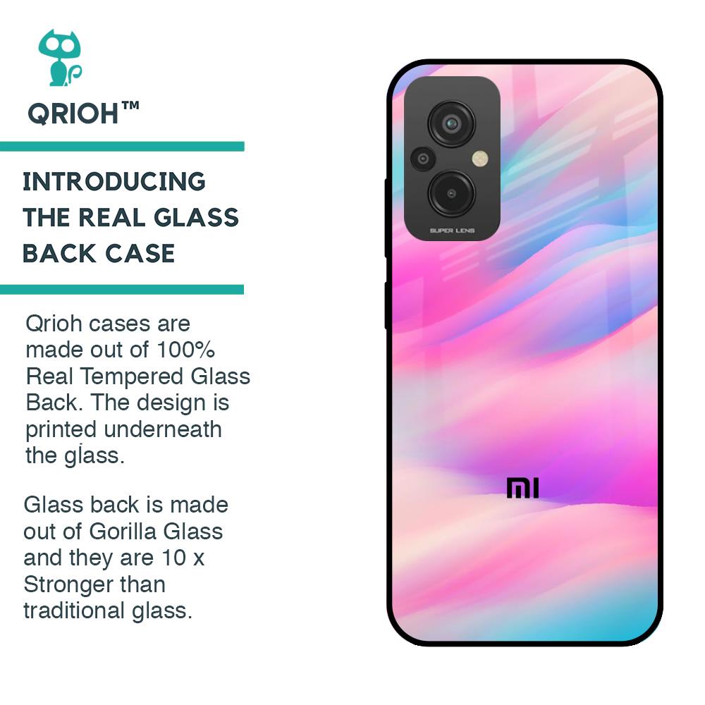 Colorful Waves Glass case for Redmi 11 Prime