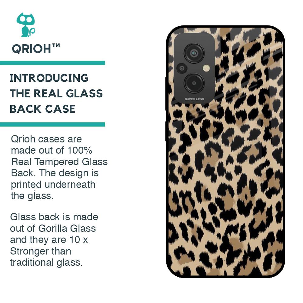 Leopard Seamless Glass Case For Redmi 11 Prime