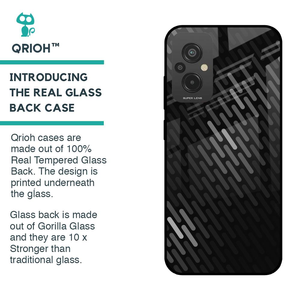 Dark Abstract Pattern Glass Case For Redmi 11 Prime