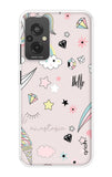 Unicorn Doodle Redmi 11 Prime Back Cover