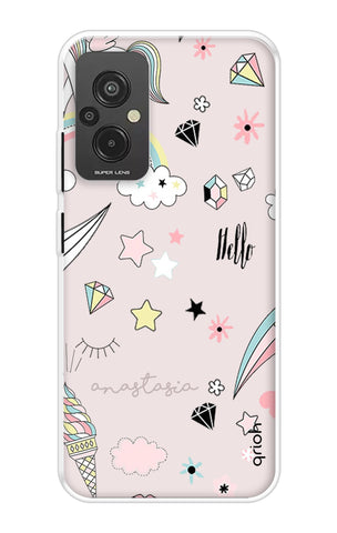Unicorn Doodle Redmi 11 Prime Back Cover