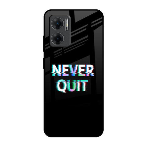 Never Quit Redmi 11 Prime 5G Glass Back Cover Online