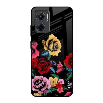 Floral Decorative Redmi 11 Prime 5G Glass Back Cover Online