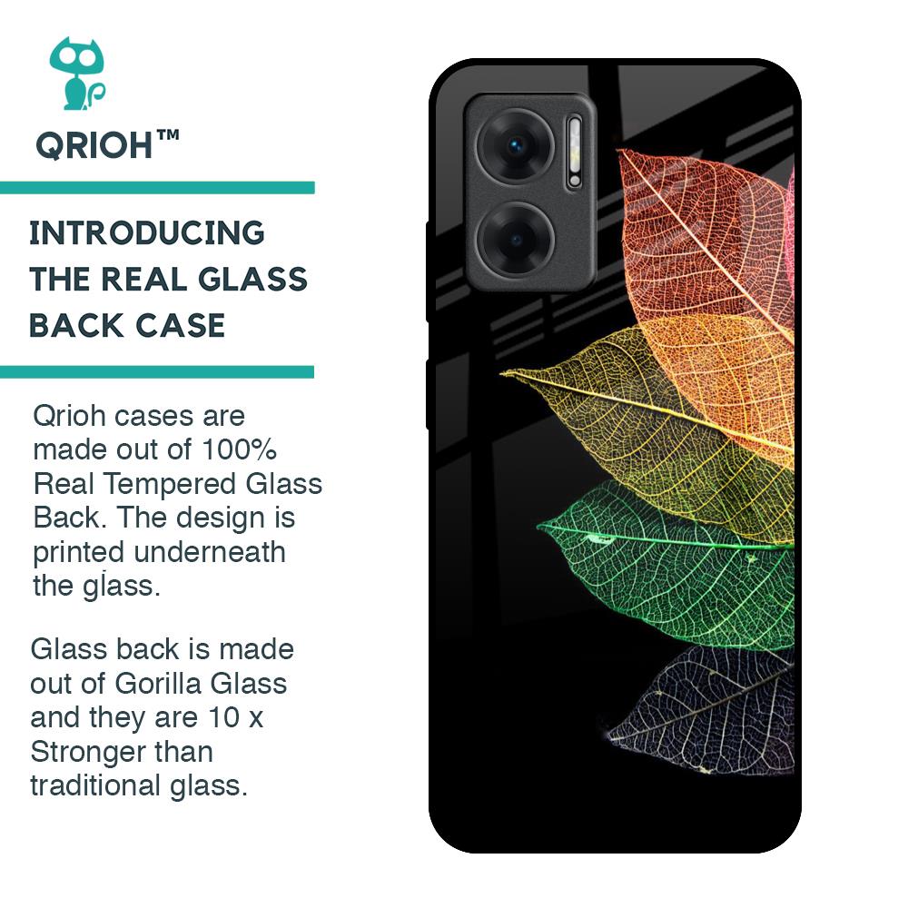 Colorful Leaves Glass Case for Redmi 11 Prime 5G