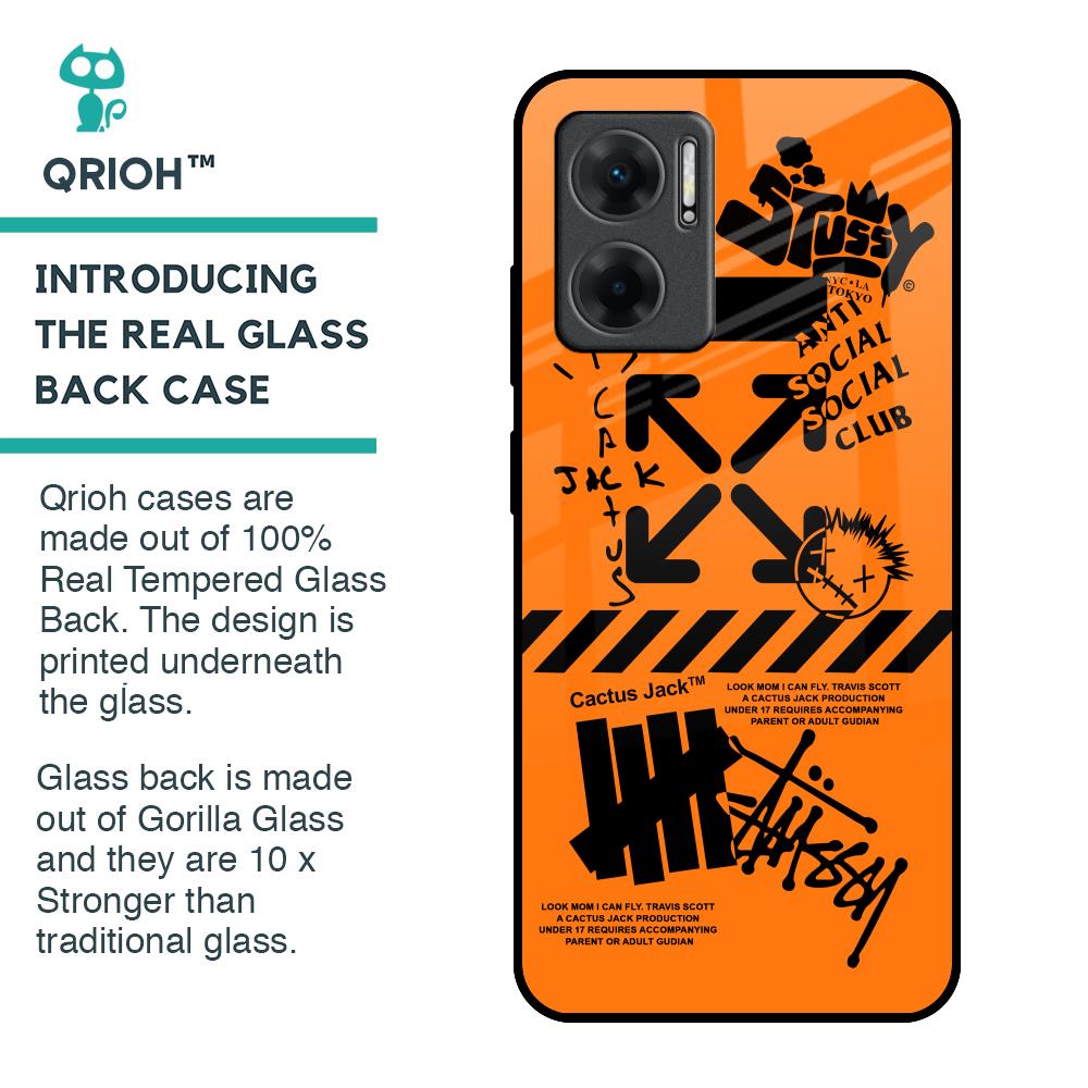 Anti Social Club Glass Case for Redmi 11 Prime 5G