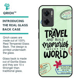 Travel Stamps Glass Case for Redmi 11 Prime 5G