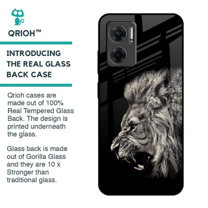 Brave Lion Glass Case for Redmi 11 Prime 5G