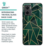 Abstract Green Glass Case For Redmi 11 Prime 5G