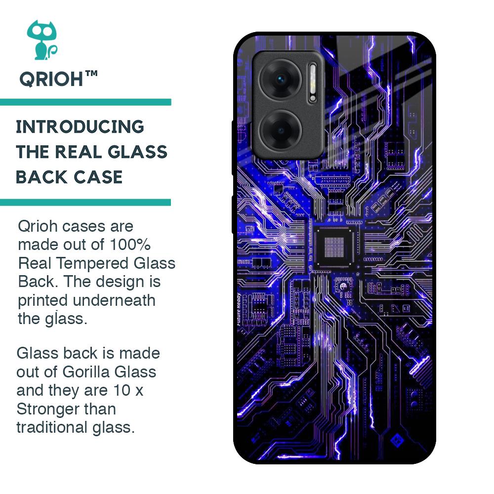 Techno Color Pattern Glass Case For Redmi 11 Prime 5G