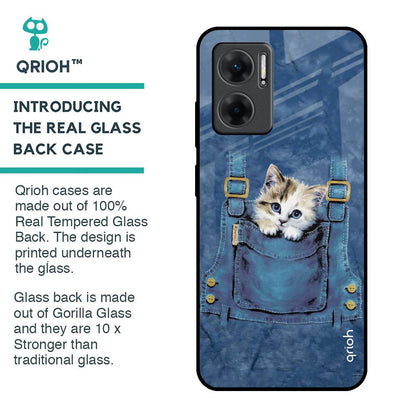 Kitty In Pocket Glass Case For Redmi 11 Prime 5G