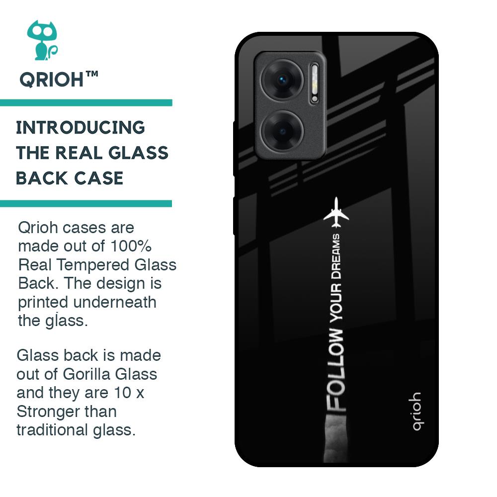 Follow Your Dreams Glass Case for Redmi 11 Prime 5G