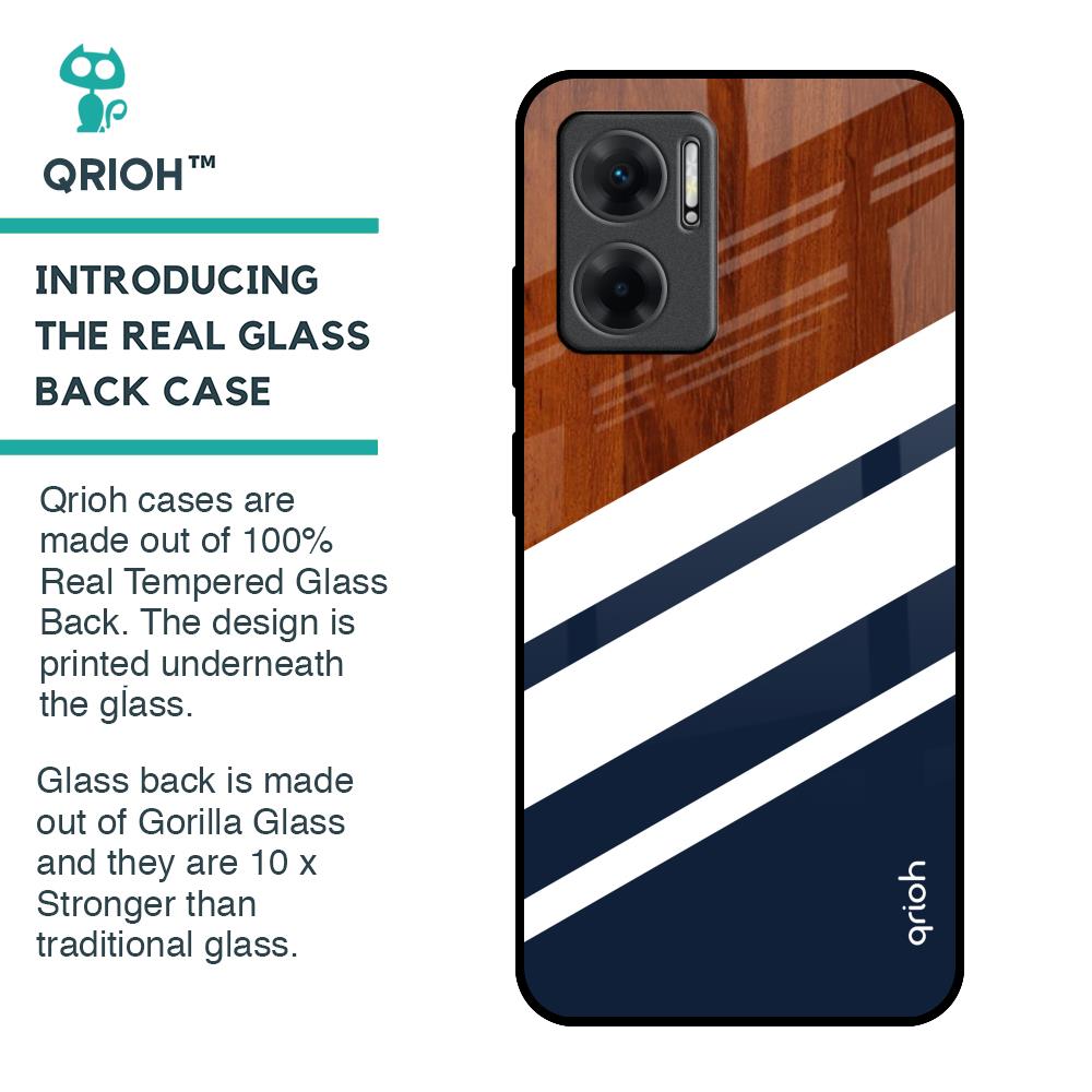 Bold Stripes Glass Case for Redmi 11 Prime 5G