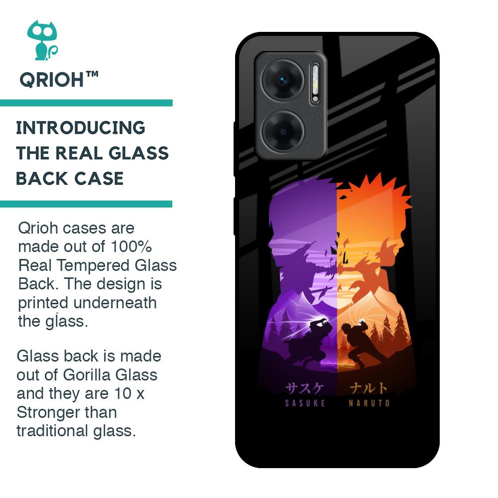 Minimalist Anime Glass Case for Redmi 11 Prime 5G