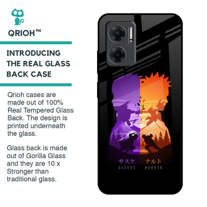 Minimalist Anime Glass Case for Redmi 11 Prime 5G