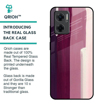 Brush Stroke Art Glass Case for Redmi 11 Prime 5G