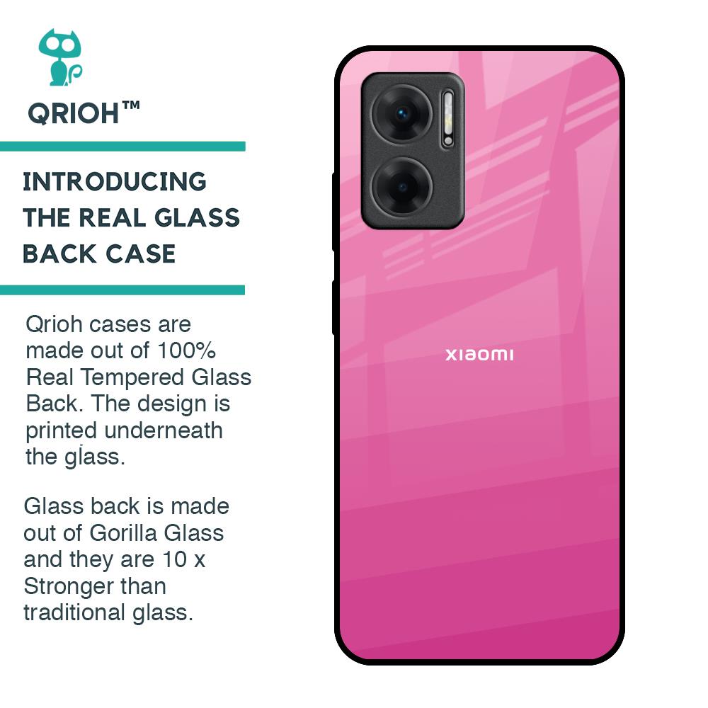 Pink Ribbon Caddy Glass Case for Redmi 11 Prime 5G