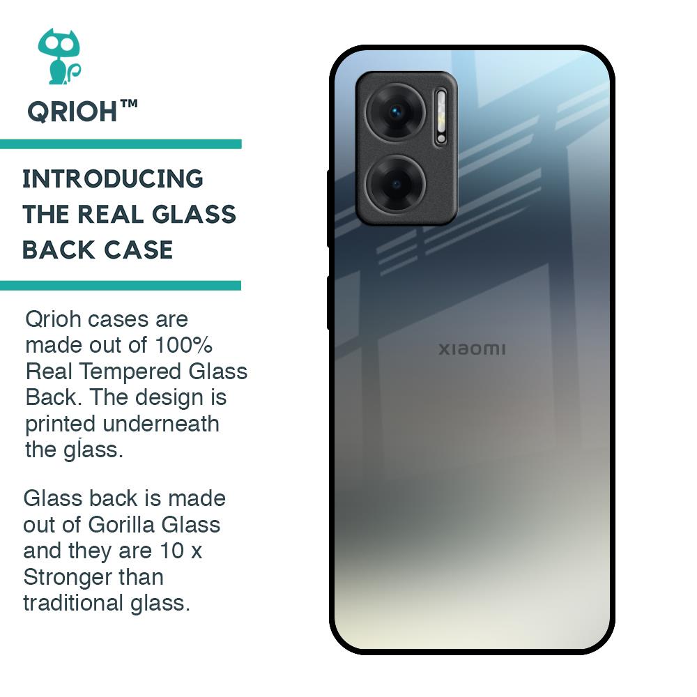 Tricolor Ombre Glass Case for Redmi 11 Prime 5G