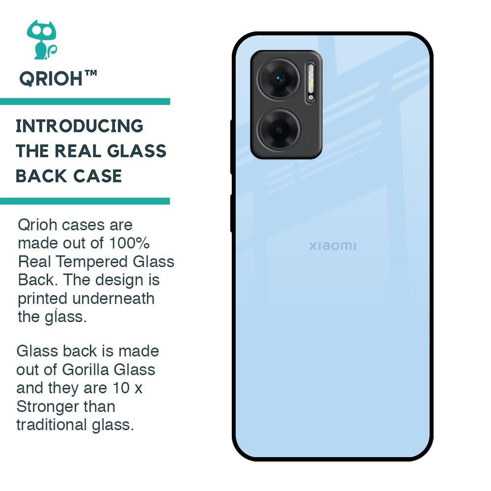 Pastel Sky Blue Glass Case for Redmi 11 Prime 5G