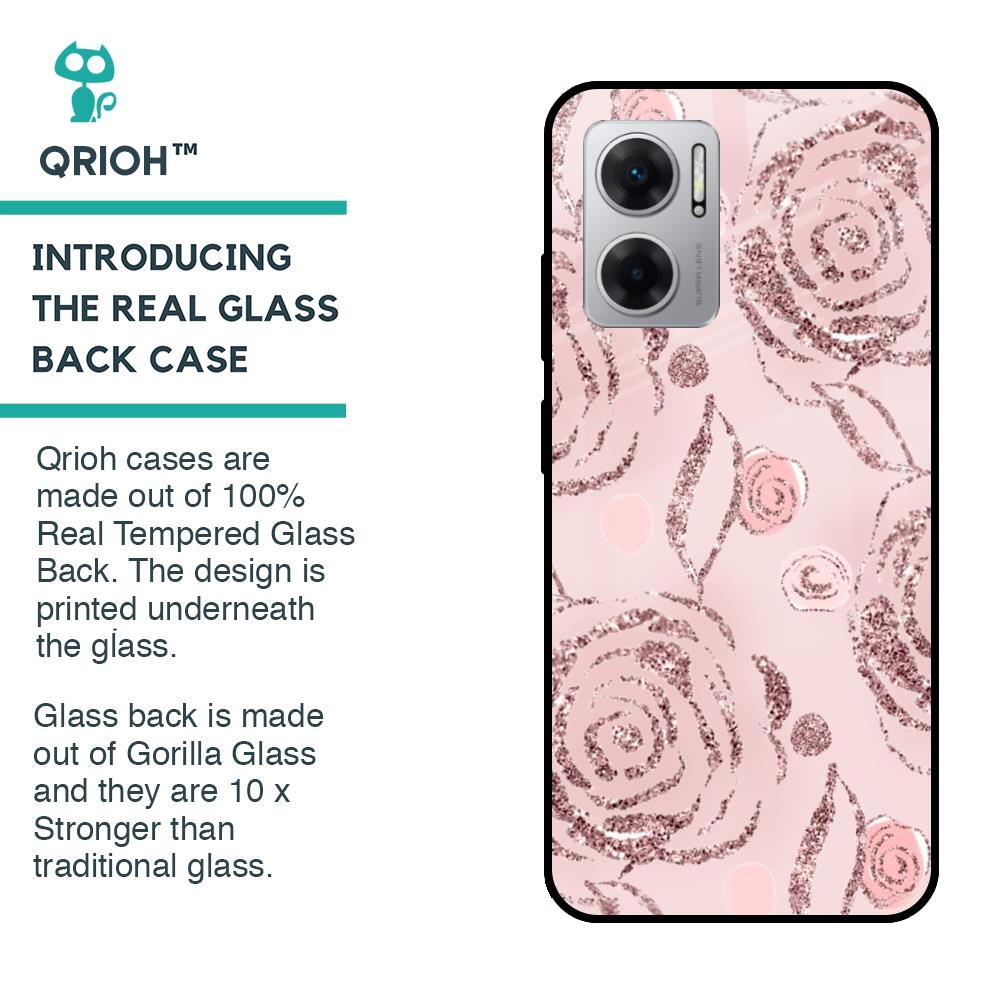 Shimmer Roses Glass case for Redmi 11 Prime 5G