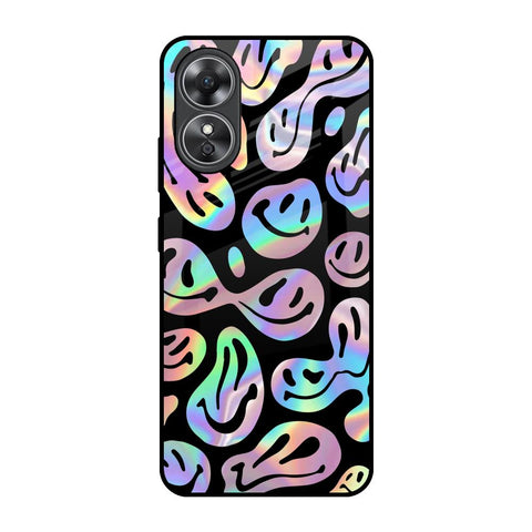 Acid Smile OPPO A17 Glass Back Cover Online