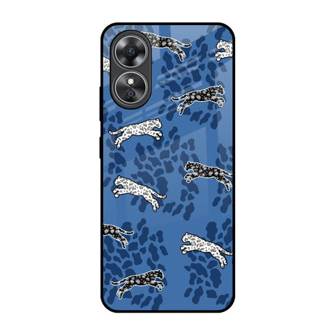 Blue Cheetah OPPO A17 Glass Back Cover Online