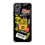 Danger Signs OPPO A17 Glass Back Cover Online