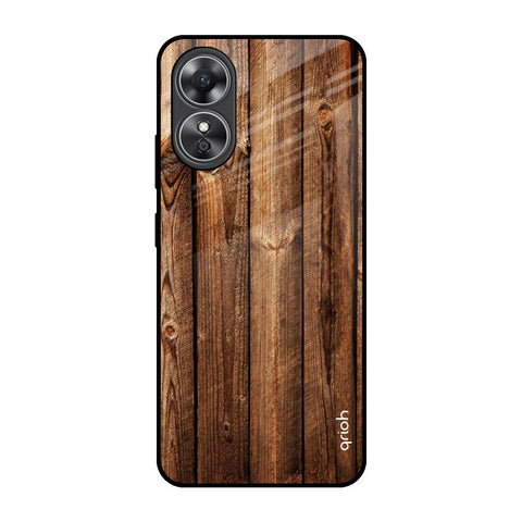 Timber Printed OPPO A17 Glass Back Cover Online